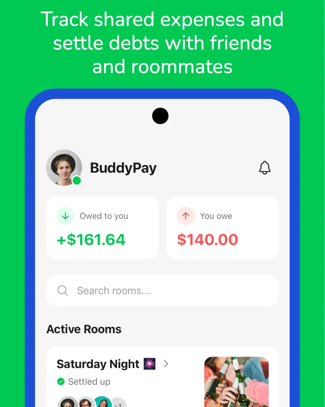 BuddyPay — знімок екрана