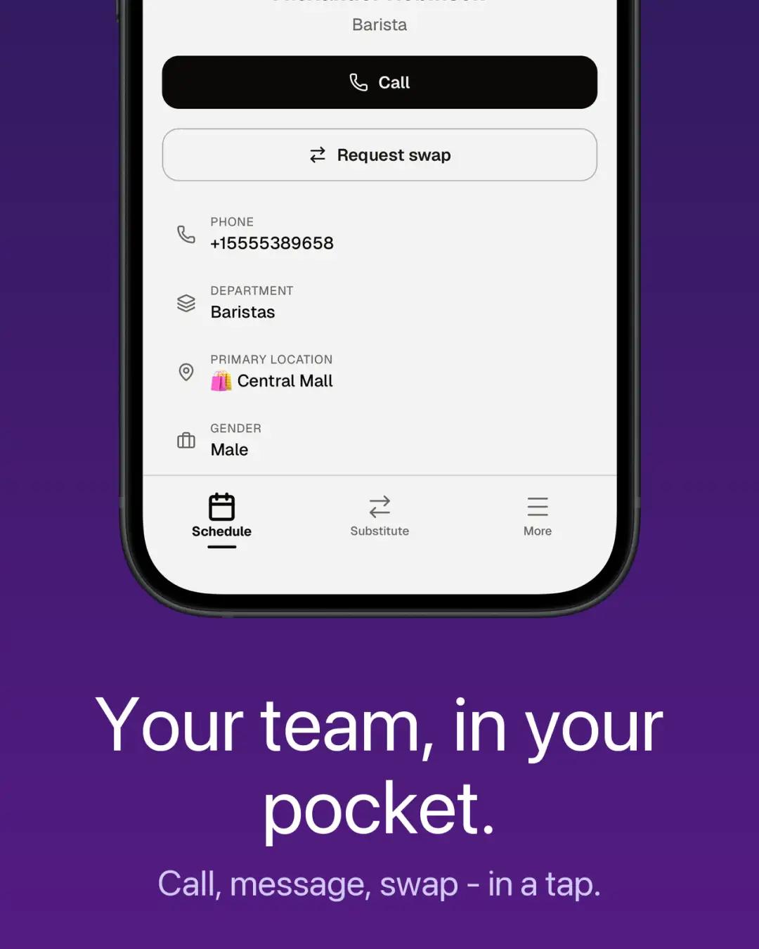 InShift — знімок екрана