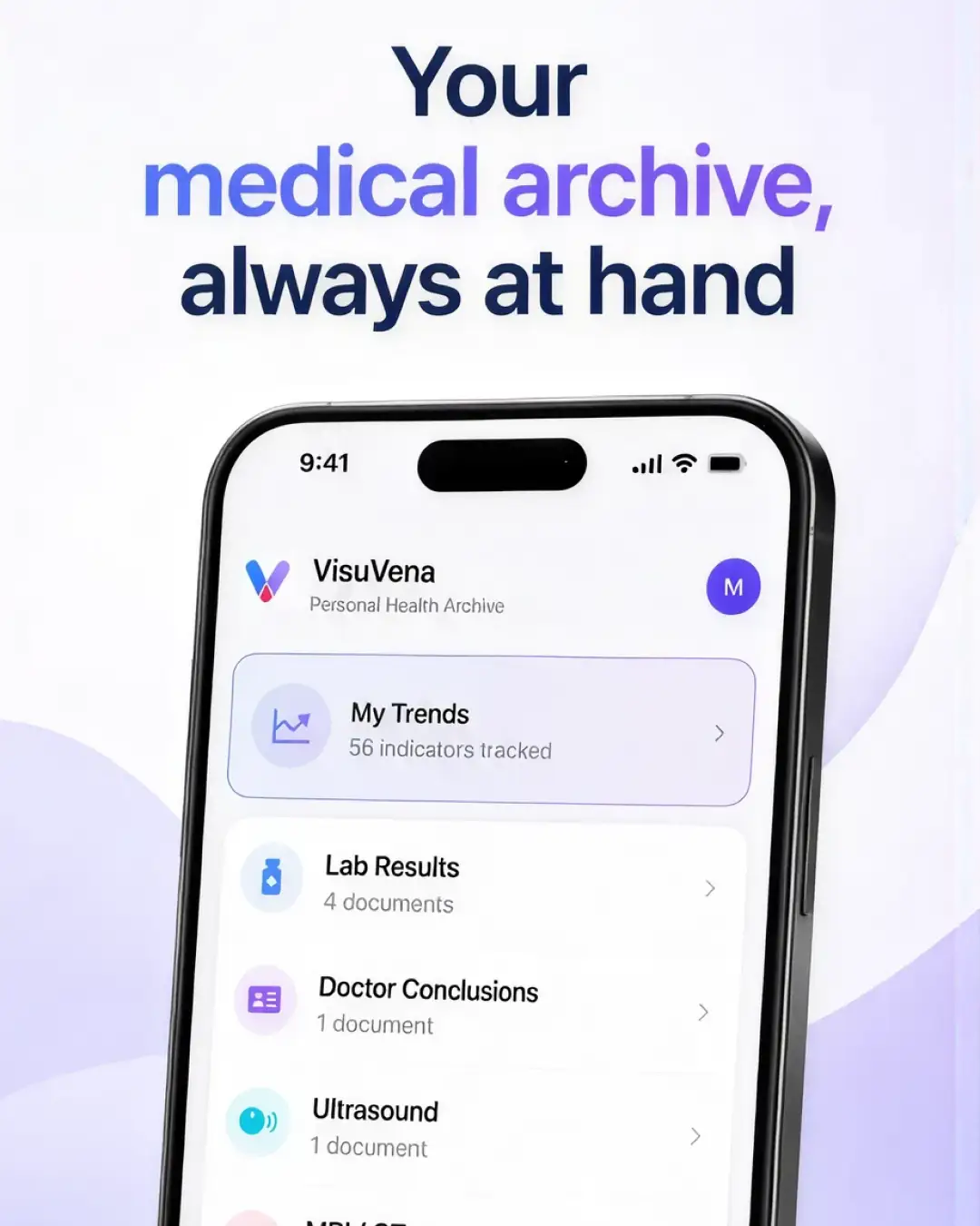 VisuVena — знімок екрана