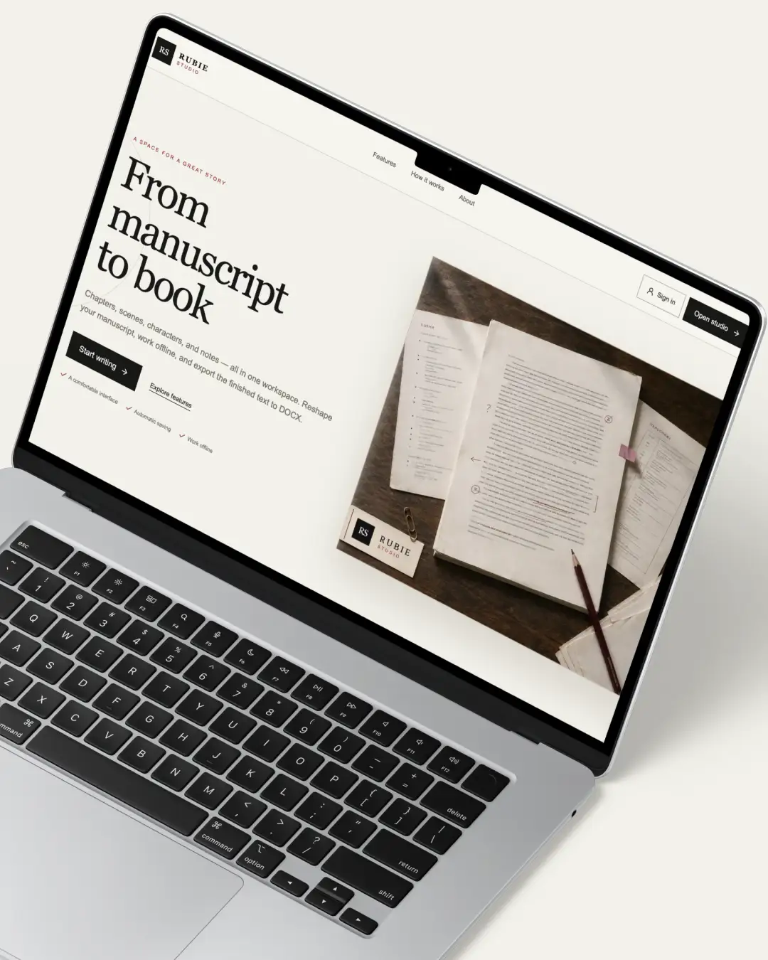 Rubie Studio — знімок екрана