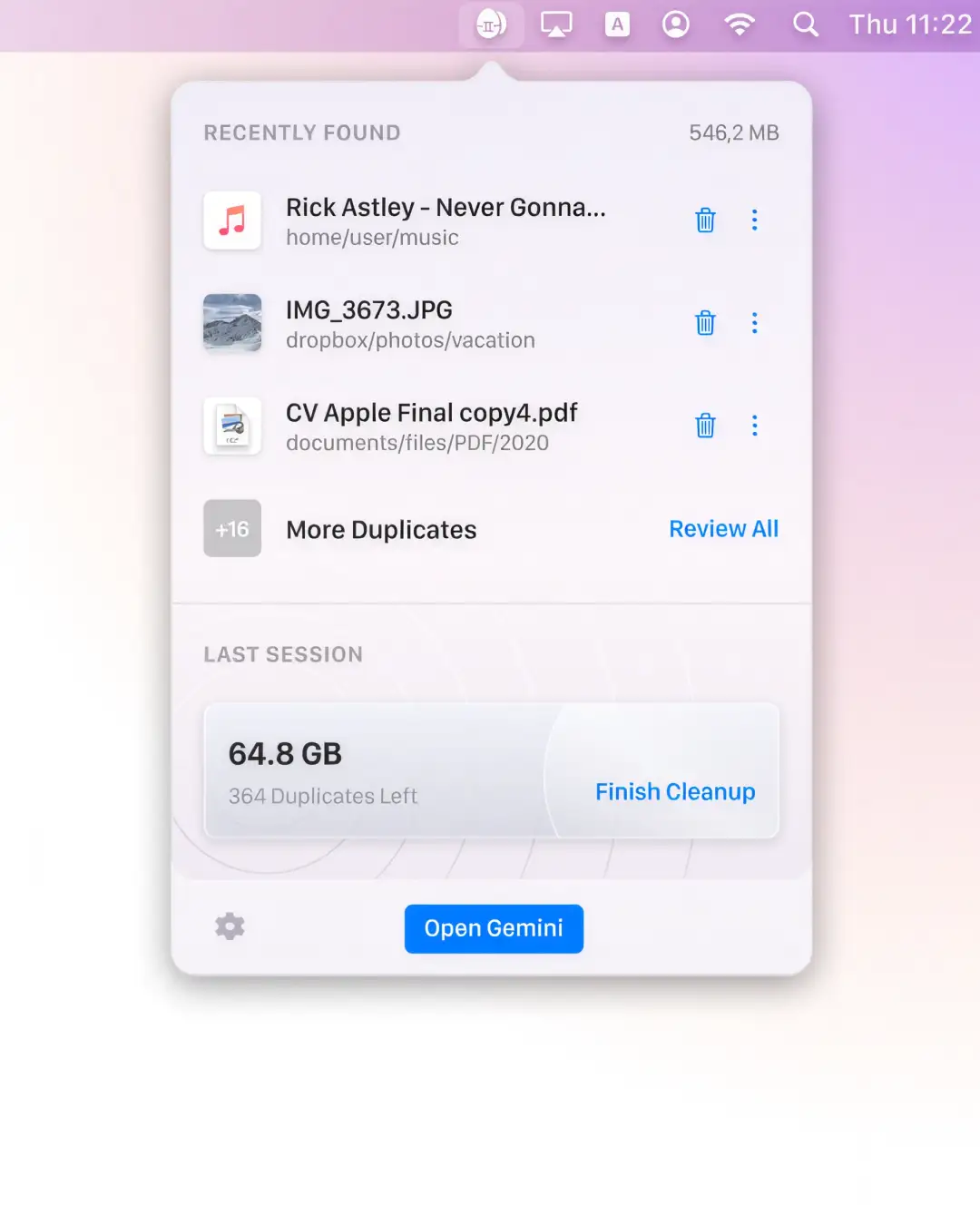 Gemini 2 — знімок екрана